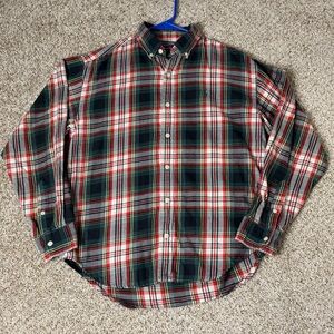 Ralph Lauren Boys L 16-18 Plaid Button Down Shirt Cotton Youth Preppy